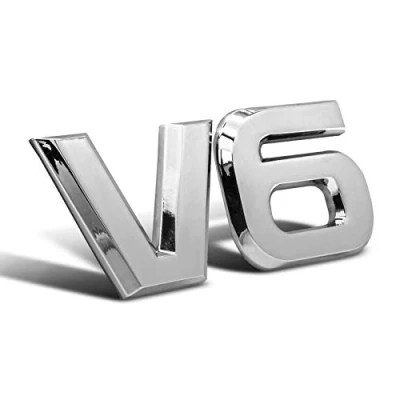Abbildung von Adapter Universe Zierleisten Aufkleber V6 Emblem Zeichen Chrom Schriftzug 3D Logo Auto Tuning
