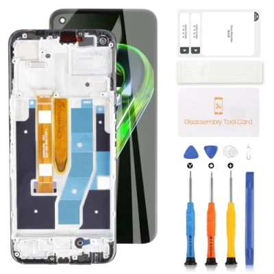 Abbildung von LADYSON LCD Bildschirm für Realme 9 5G RMX3474 Display Touchscreen Digitizer Assembly Kit Ersatz mit Werkzeug (Schwarz Rahmen, Version TFT Highlight)