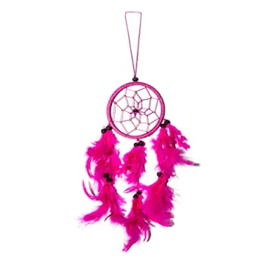 Abbildung von 30cm x 9cm Dreamcatcher Traumfänger Neon Pink Gute Träume