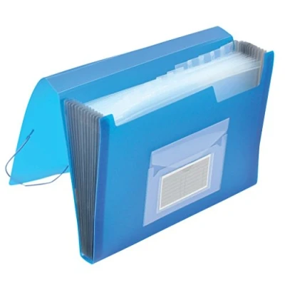 Abbildung von Q Connect KF02479 Belegsammeltaschen und Fächertaschen translucent blau