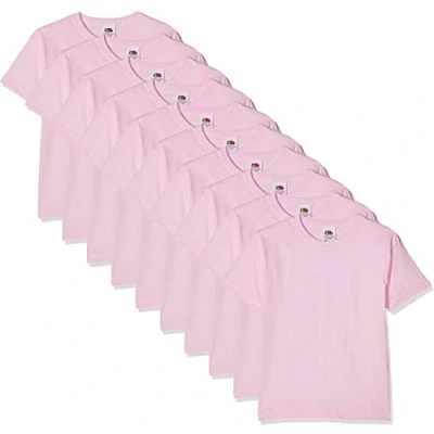 Abbildung von Fruit of the Loom Jungen Regular Fit T Shirt Kids 10 Pack shirt, Pink (Light 52), 12 13 Y (Herstellergröße: Y)