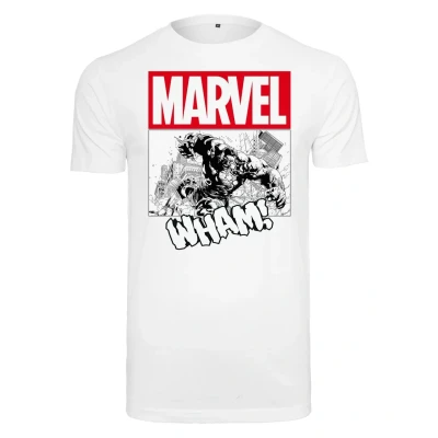 Abbildung von Merchcode Avengers Smashing HULK Tshirt print, Herren, Größe: XS, White