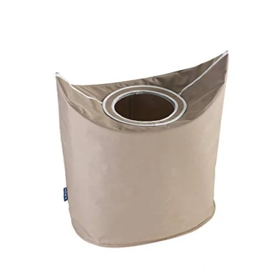 Abbildung von WENKO Wäschesammler Donkey Beige Wäschekorb Fassungsvermögen: 48 l, Polyester, 54 x 31 cm,