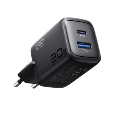 Abbildung von INIU 30W USB C Ladegerät, 2 Port [USB + A] Mehrfach Netzteil, PD 3.0 Schnellladegerät Stecker, Power Adapter für iPhone 15 16 Pro Max, iPad, Samsung S24 Ultra, Google, Handys, Tablets, usw