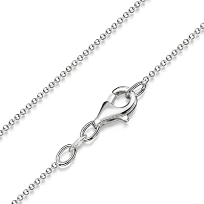 Abbildung von Materia Gliederkette Damen Silber Kugelkette fein 1mm K24, 925 Sterling