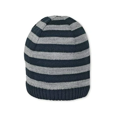 Abbildung von Sterntaler Strickmütze für Jungen mit Streifenmuster, Gefüttert, Alter: 6 9 Monate, Größe: 45, Blau (Marine)