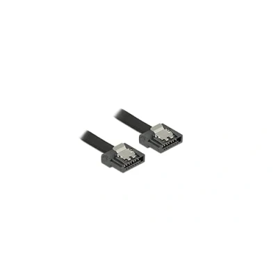 Abbildung von Delock Kabel SATA Flexi 6 Gb/s 20 cm schwarz Metall
