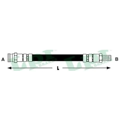 Abbildung von LPR 6T46719 Bremsschläuche 365 F10X1 SKODA: FELICIA 1 Pickup, 1, Favorit Schrägheck, VOLKSWAGEN: Caddy 2 Pickup