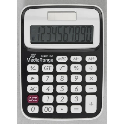 Abbildung von MediaRange Taschenrechner MROS190 schwarz/weiß