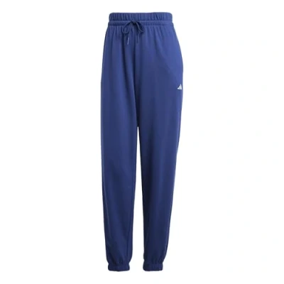 Abbildung von adidas Damen Essentials SMALL Logo French Terry Cuffed Pants, Dark Blue/White, S