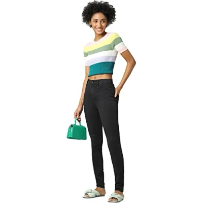 Abbildung von ONLY Onlmila IRIS LANK Pimbox Jeans Skinny Fit, Damen, Größe: XSx32, Washed black
