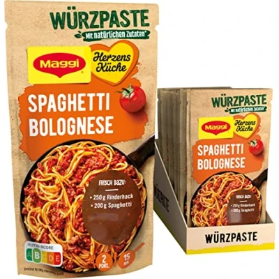 Abbildung von MAGGI Herzensküche Spaghetti Bolognese, Würzpaste für Vegan, 10er Pack (10 x 85g)