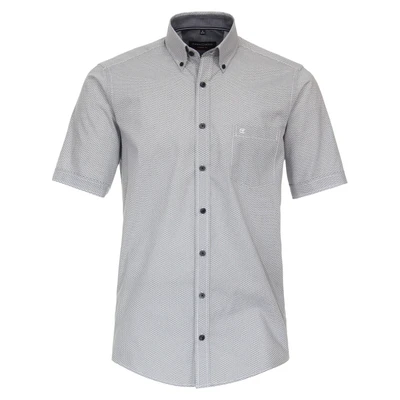 Abbildung von Casamoda Kurzarm Print Casual FIT Hemd, Herren, Größe: Medium, Gelb