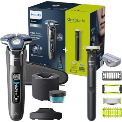 Abbildung von Philips Elektrorasierer Shaver Series 7000 + OneBlade (Modelle S7887/78)