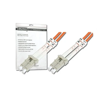 Abbildung von DIGITUS DK 2533 03 Glasfaserkabel OM2 3 m LC zu Duplex LWL Kabel 1 Gbit/s MM Multimode Glasfaser LAN Fasertyp: 50/125 µ Orange