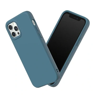 Abbildung von RhinoShield Case kompatibel mit [iPhone 12 Pro Max] SolidSuit Stoßdämpfende &amp; schlanke Schutzhülle Premium Finish 3.5 Meter Fallschutz Ozeanblau