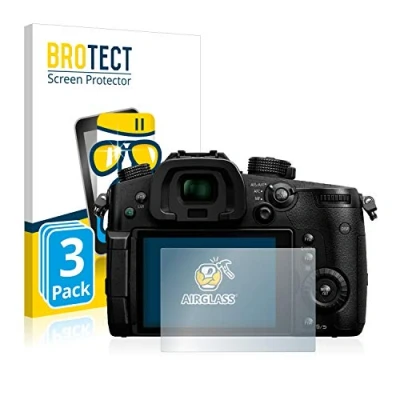 Abbildung von BROTECT Schutzglas für Panasonic Lumix DC GH5 / GH5S (3 Stück) Schutzfolie Panzer Folie Glas [Extrem Kratzfest 9H, Anti Fingerprint,