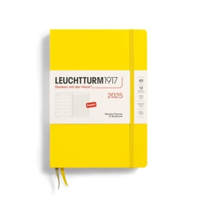 Abbildung von LEUCHTTURM1917 370738 Wochenkalender &amp; Notizbuch Medium (A5) 2025, Zitrone, Englisch