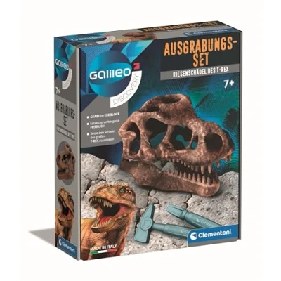 Abbildung von Clementoni® Experimentierkasten Galileo, Ausgrabungs Set Riesenschädel des T Rex, Made in Europe