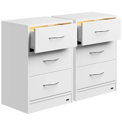 Abbildung von Casaria Nachttisch Eloise (2 St), CASARIA® 2x weiß LED