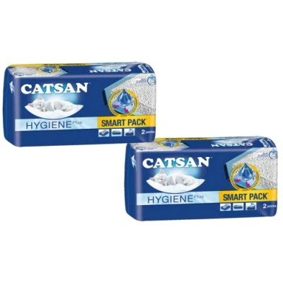 Abbildung von CATSAN Smart Pack Nichtklumpende Katzenstreu auf saugfähigem Vlies 2 Packungen mit 4 Packs 16L (4x 4L)