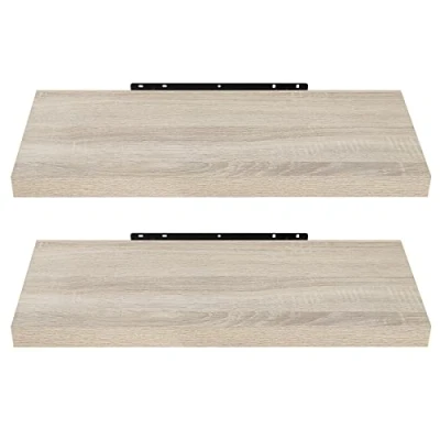 Abbildung von EUGAD Wandregal Wandboard 2er Set Hängeregal Holz Board Modern Sonoma Eiche 60x22,9x3,8cm 0051QJ 2
