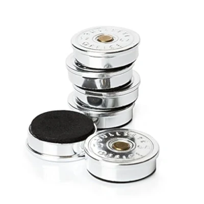 Abbildung von Bullseye Office 6er Set Schrotflinte Shell Magnete Perfekter Magnet Geschossen/Bullet zur Dekoration Ihres Hauses oder Büros als Büro Magnete, Silber und Kühlschrankmagnet für Männer