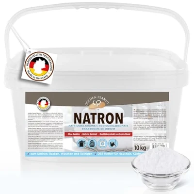 Abbildung von GOLDEN PEANUT Natron Pulver 10 kg Premium Natriumhydrogencarbonat, Backsoda, Backpulver, Wasch Soda, hochreine Lebensmittelqualität aus Deutschland