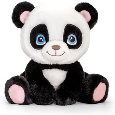 Abbildung von azzesso Kuscheltier Panda (1 St., 25 cm), flauschiges Stofftier, weiß, schwarz, Plüsch