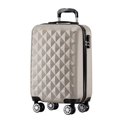 Abbildung von BEIBYE Zwillingsrollen 2066 Hartschale Trolley Koffer Reisekoffer Gepäck M L XL Set (Champagner, M)
