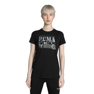 Abbildung von Puma Womens Graphic Concept TEE Tshirt print, Damen, Größe: Small, Black