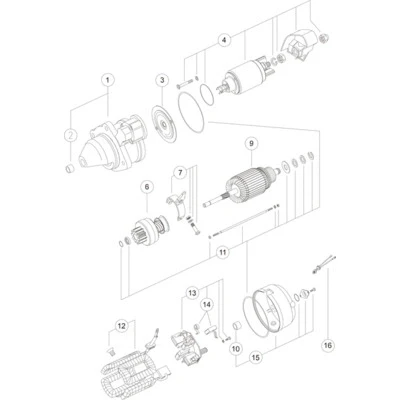 Abbildung von MAHLE ORIGINAL MS 334 Anlasser 12V 2,7kW 10 82,5mm