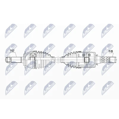Abbildung von NTY NPW SB 015 Antriebswelle Vorderachse, Vorderachse links, rechts 805 SUBARU: XV I, Forester IV