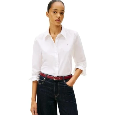 Abbildung von Tommy Hilfiger ùREGULAR Shirt Hemdbluse, Damen, Größe: 46, Optic white