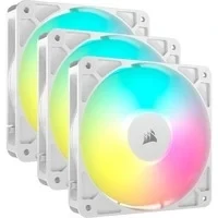 Abbildung von CORSAIR RS120 ARGB 120mm PWM Lüfter Daisy Chain Verbindung Geräuscharm Magnetisches Dome Lager Dreierpack Weiß