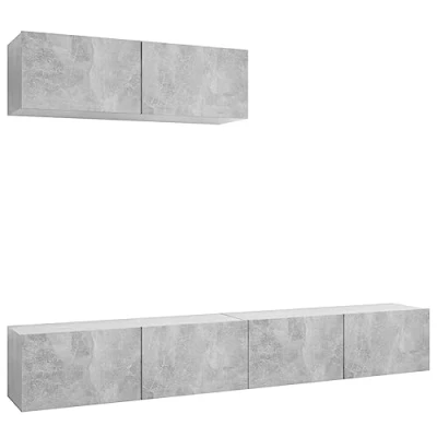Abbildung von vidaXL TV Schrank Schränke 3 Stk. Betongrau Holzwerkstoff (3 St)