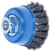 Abbildung von BOSCH Schleifaufsatz Topfbürste, Stahl, gezopfter Draht, 65 mm, 0.35