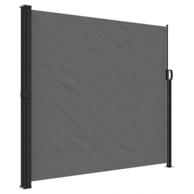 Abbildung von vidaXL Seitenmarkise, Wandmarkise mit PU Beschichtung, Sichtschutz für Balkon Terrasse Garten, Windschutz Markise, Ausziehbar Anthrazit Polyester