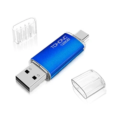 Abbildung von USB Stick 2.0 128GB, C Flash Laufwerk Memory 2 in 1 OTG Speicherstick 128GB Type Drive 128 Gbyte für PC, Mac, Laptop, Computer, Smart TV, Auto, Typ Handy etc