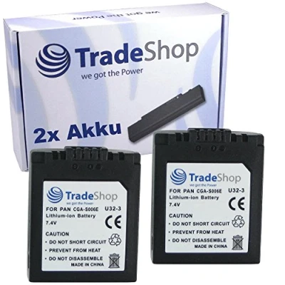 Abbildung von 2X Kamera Li Ion Akku 1500mAh kompatibel mit Panasonic Lumix DMC FZ 50 K S ersetzt DMW BMA7 CGA S006 S006E S006E/1B CGR