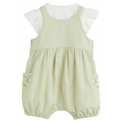 Abbildung von Next Regular FIT Short Sleeve SET Body für Kinder, Größe: 86, Sage green embroidered floral
