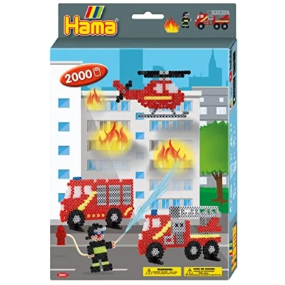 Abbildung von Hama Perlen Bügelperlen Set Feuerwehr