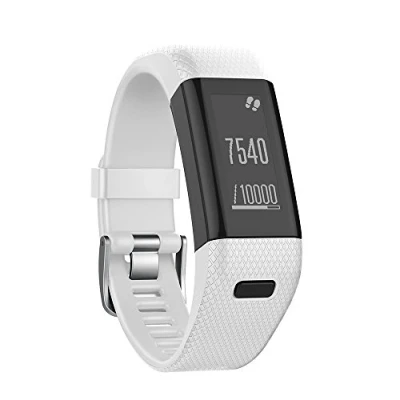 Abbildung von Yikamosi Kompatibel mit Garmin Vivosmart HR+ Armband,Soft Silikon Smart Watch Armband Atmungsaktiv Ersatz Strap HR+(NO HR,White)