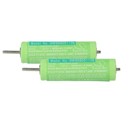 Abbildung von vhbw 2X Akku kompatibel mit Panasonic ER GC50, GC70, GS60, GB70, GB80, GB96 Rasierer (2000 mAh, 1,2 V, NiMH)
