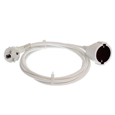 Abbildung von as Schwabe Kunststoff Verlängerung 5 m PVC Leitung mit Schutzkontaktstecker &amp; Schutzkontaktkupplung ­ 230 V / 16 A Schuko Verlängerungskabel Kunststoffummantelung IP20 Weiß, 50511