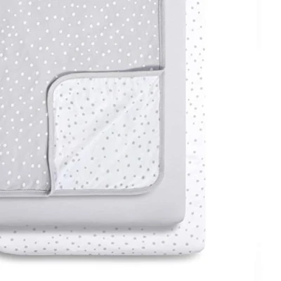 Abbildung von Snüz BD028AG 3pc. Bedside Crib Bedding Set Grey Spot, Mehrfarbig, 580 g