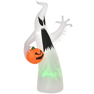 Abbildung von Aufblasendes Spuk Gespenst Halloween Dekoration LED beleuchtet Weiß