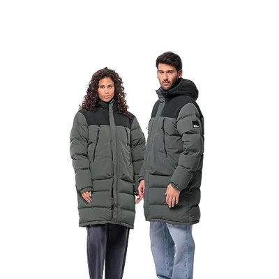 Abbildung von Jack Wolfskin Dellbrueck LONG Daunenjacke, Größe: XL, Slate green