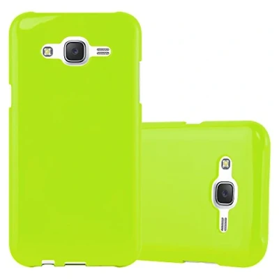 Abbildung von Cadorabo Hülle kompatibel mit Samsung Galaxy J5 2015 Schutzhülle TPU Silikon Case Jelly Design Slim Kratzfest Weiche Gummi Rundumschutz für in Grün