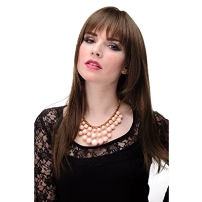 Abbildung von WIG ME UP 3280 10 Frauen Perücke Braun Mittel Goldbraun glatte Haare Pony ca. 55cm lang
